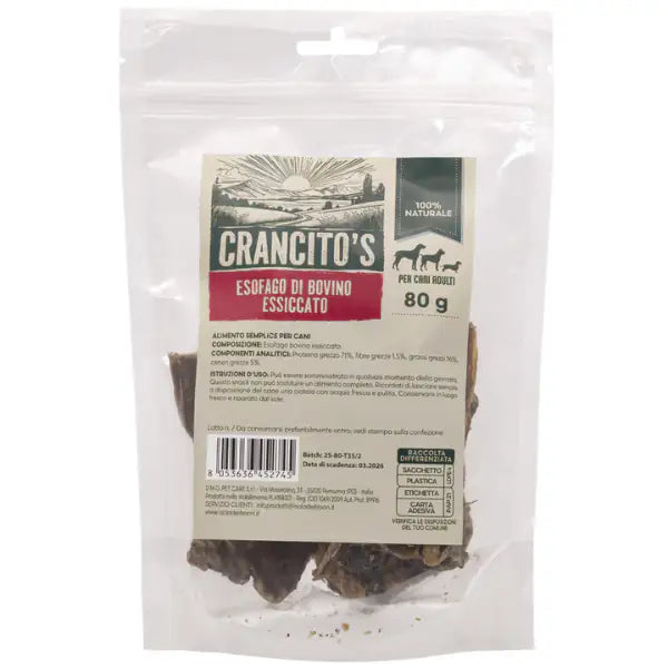 Crancito's snack naturale Dog Adult Esofago piatto   bauzaarit.myshopify.com
