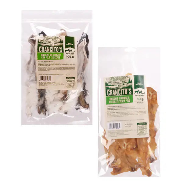 Crancito's snack naturale Dog Adult Orecchie di Coniglio   bauzaarit.myshopify.com