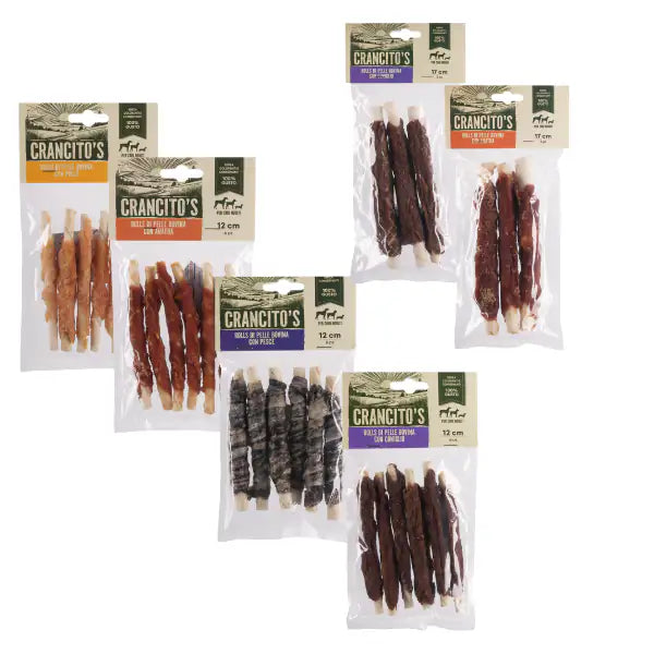 Crancito's snack naturale Dog Adult Rolls di pelle bovina   bauzaarit.myshopify.com