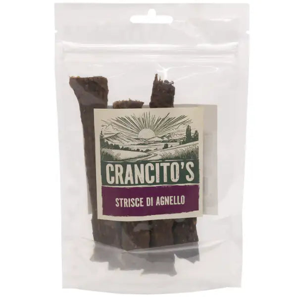 Crancito's snack naturale Dog Adult Strisce  Agnello - 80 gr bauzaarit.myshopify.com