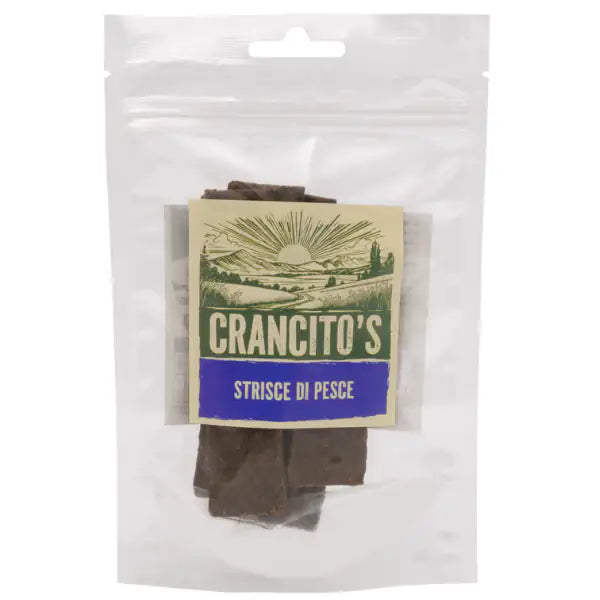 Crancito's snack naturale Dog Adult Strisce  Pesce - 80 gr bauzaarit.myshopify.com