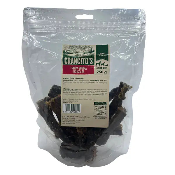 Crancito's snack naturale Dog Adult Trippa bovina  250 gr bauzaarit.myshopify.com