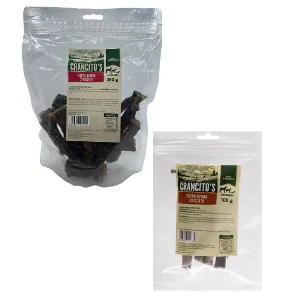 Crancito's snack naturale Dog Adult Trippa bovina   bauzaarit.myshopify.com