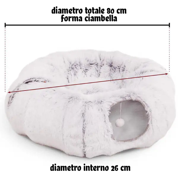 Cuccia Tunnel per gatti componibile in peluche Otis CanadianCat   bauzaarit.myshopify.com