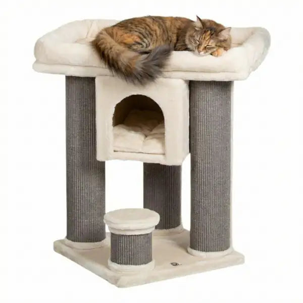 Cuccia con tiragraffi integrato in sisal Calgary CanadianCat  Beige bauzaarit.myshopify.com