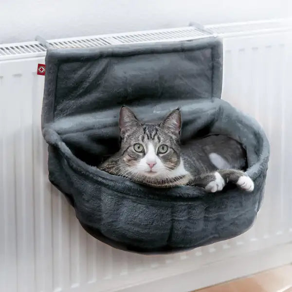 Cuccia da termosifone nicchia in peluche per gatti CanadianCat  Antracite bauzaarit.myshopify.com