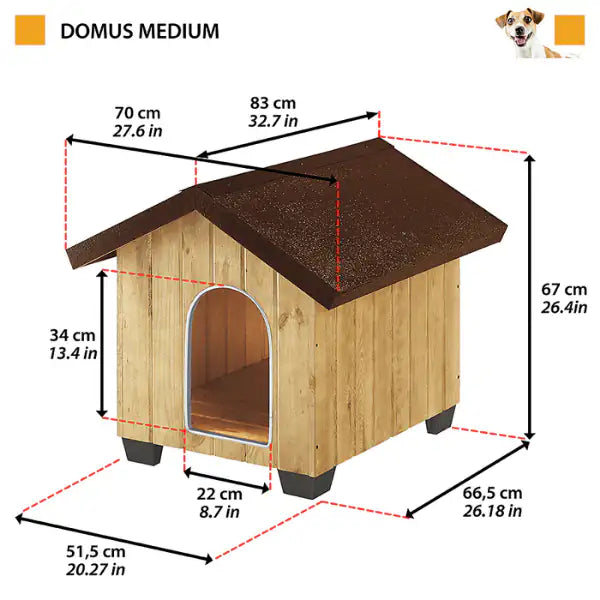 Cuccia per cani da esterno in legno Domus Ferplast   bauzaarit.myshopify.com