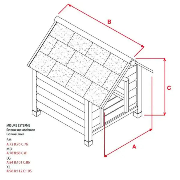 Cuccia per cani in legno da esterno Chalet Croci   bauzaarit.myshopify.com