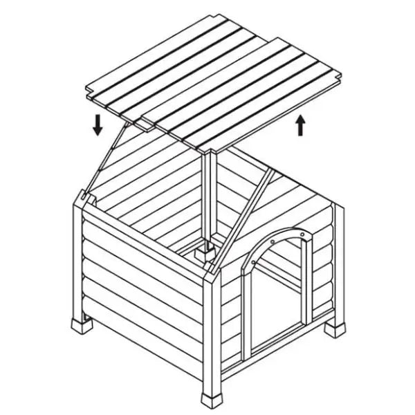 Cuccia per cani in legno da esterno Chalet Croci   bauzaarit.myshopify.com