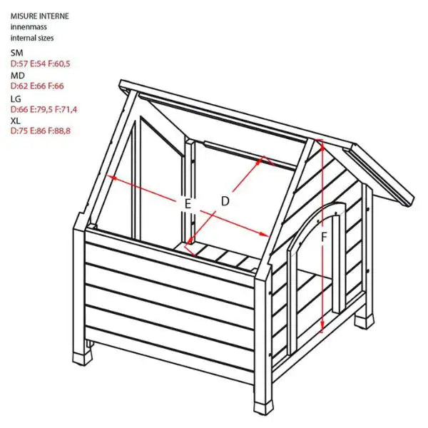 Cuccia per cani in legno da esterno Chalet Croci   bauzaarit.myshopify.com