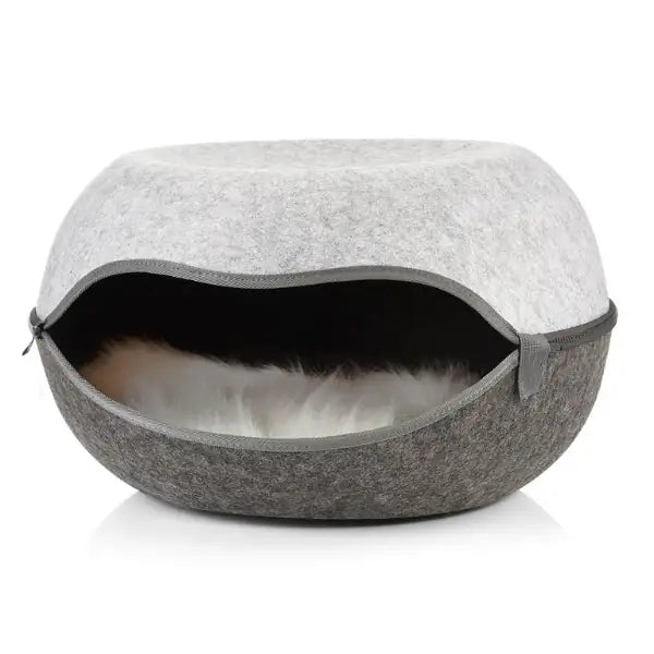 Cuccia per gatti Nicchia in felcro, con cuscino double face Canadian Cat  Antracite bauzaarit.myshopify.com