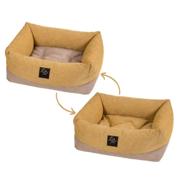 Cuccia rettangolare Elba Gold Hexagon Range Premium Leopet  70 x 85 cm bauzaarit.myshopify.com