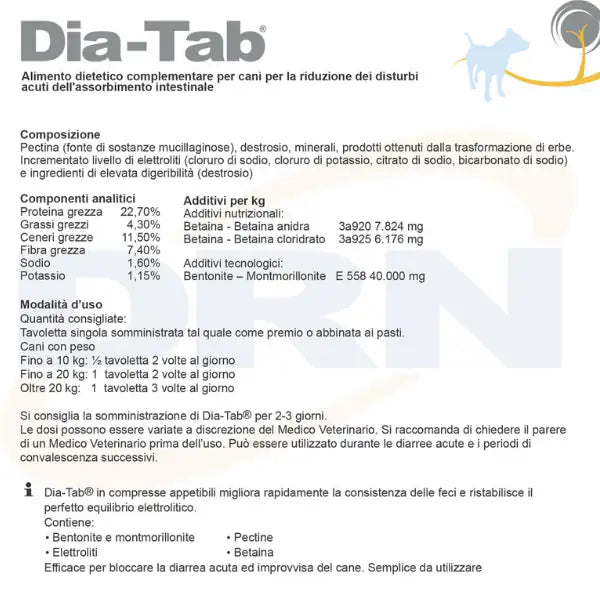 DRN Dia Tab alimento complementare Cane   bauzaarit.myshopify.com
