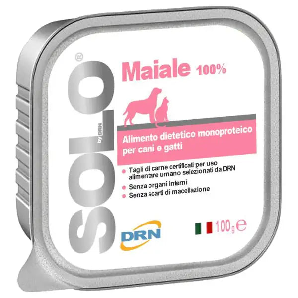 DRN Solo alimento monoproteico cane e gatto 100 gr  Maiale bauzaarit.myshopify.com