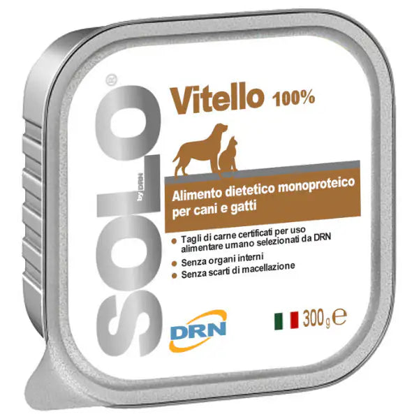 DRN Solo alimento monoproteico cane e gatto 300 gr  Vitello bauzaarit.myshopify.com