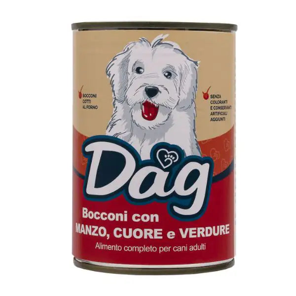 Dag Dog Adult All Breeds Bocconi 415 gr  Manzo, cuore e verdure bauzaarit.myshopify.com