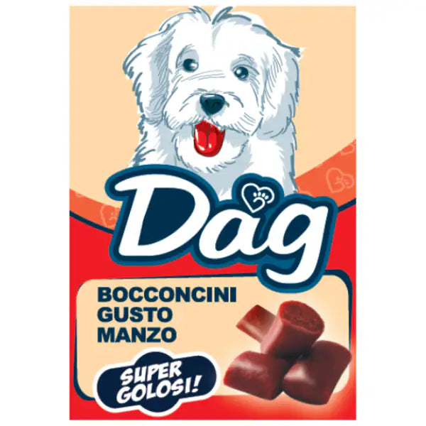 Dag Dog Adult All Breeds snack morbidi Bocconcini super golosi 50 gr Manzo bauzaarit.myshopify.com