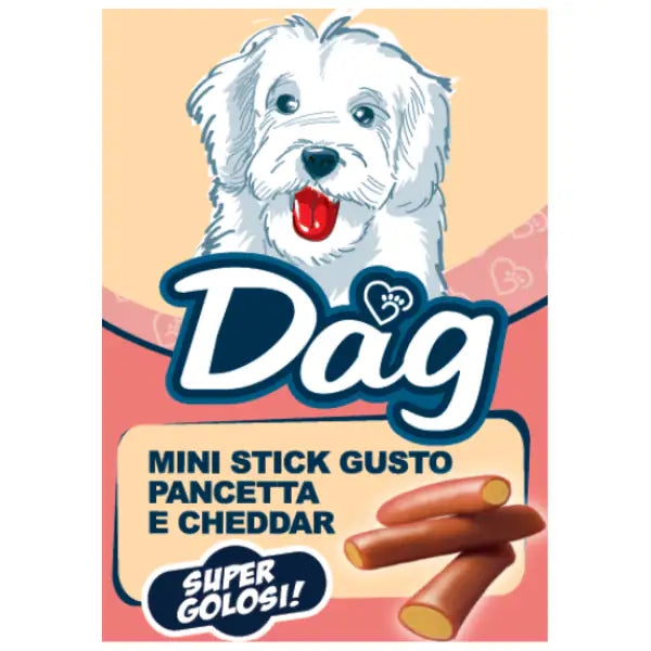 Dag Dog Adult All Breeds snack morbidi Mini Stick super golosi 50 gr  Pancetta e cheddar (scadenza: 17/04/2026) bauzaarit.myshopify.com
