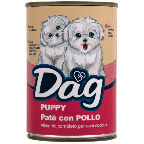 Dag Dog Puppy All Breeds Patè 400 gr  Pollo bauzaarit.myshopify.com