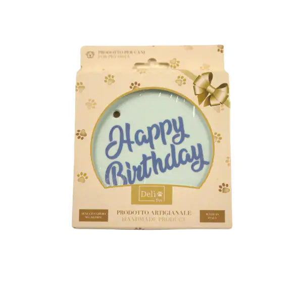 Delì Pet Torta di Compleanno Auguri Snack per cani  Torta azzurra 110 gr bauzaarit.myshopify.com