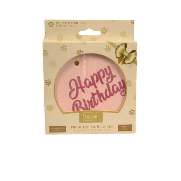 Delì Pet Torta di Compleanno Auguri Snack per cani  Torta rosa - 110 gr bauzaarit.myshopify.com