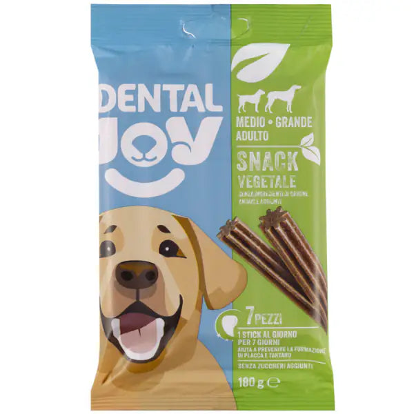 DentalJoy Dog Adult Medium/Large Snack Dentali Vegetale  Confezione da 7 pezzi bauzaarit.myshopify.com