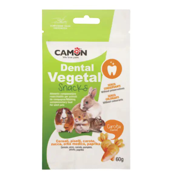 Dental Vegetal Carota Snack per roditori Camon   bauzaarit.myshopify.com