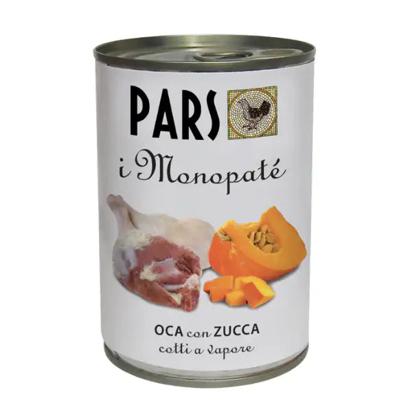 Dieta Pars MonoPatè Grain Free monoproteico 395 gr  Oca con zucca (scadenza: 29/07/2026) bauzaarit.myshopify.com