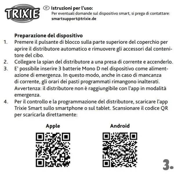 Distributore automatico di cibo TX-C Smart 5.0L con videocamera integrata Trixie   Bauzaar.it
