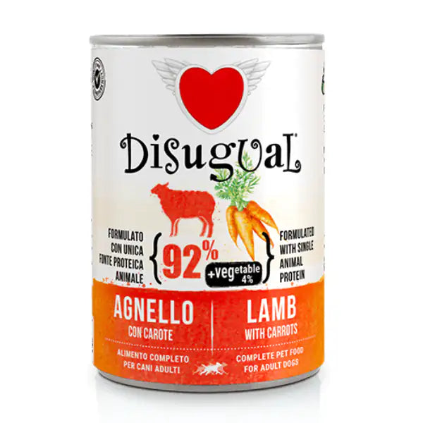 Disugual MonoProtein Adult Vegetable Patè Grain Free 400 gr  Agnello e Carote bauzaarit.myshopify.com