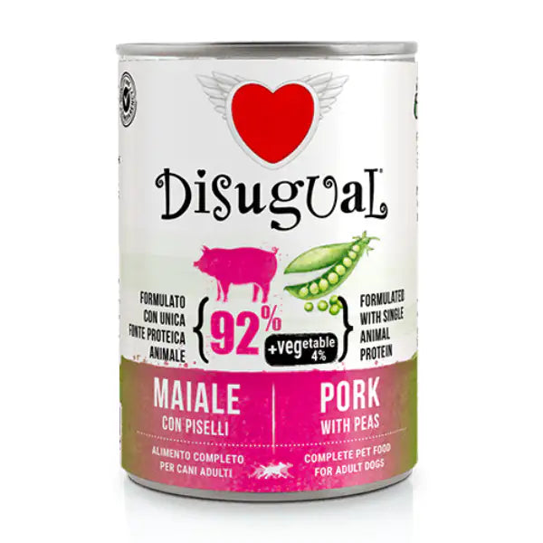 Disugual MonoProtein Adult Vegetable Patè Grain Free 400 gr  Maiale e piselli bauzaarit.myshopify.com