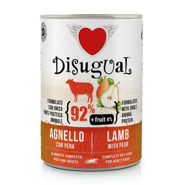 Disugual monoproteico Fresh Fruit Plus 400 gr  Agnello con Pera bauzaarit.myshopify.com
