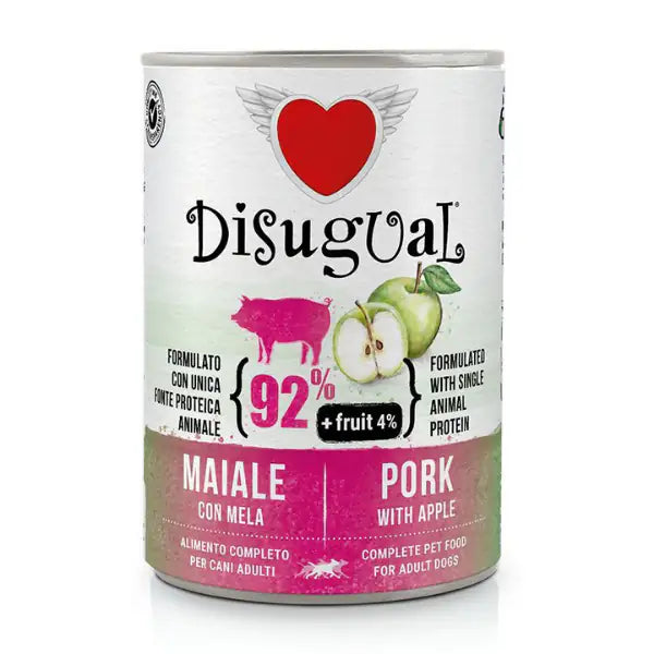 Disugual monoproteico Fresh Fruit Plus 400 gr  Maiale con mela bauzaarit.myshopify.com