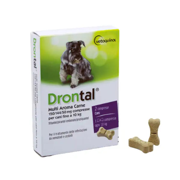 Drontal Plus Vermifugo antiparassitario aroma carne Vetoquinol  Confezione da 2 compresse - cani taglia piccola bauzaarit.myshopify.com