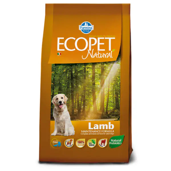 Ecopet Natural Adult Medium Dog Agnello   bauzaarit.myshopify.com