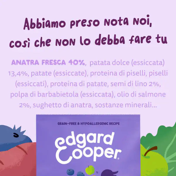 Edgard & Cooper Adult Medium/Large Grain Free Anatra fresca   Bauzaar.it