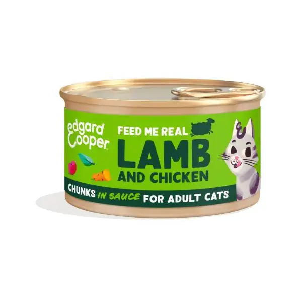 Edgard & Cooper Cat Adult Bocconcini in salsa Grain Free 85 gr  Agnello e Pollo bauzaarit.myshopify.com