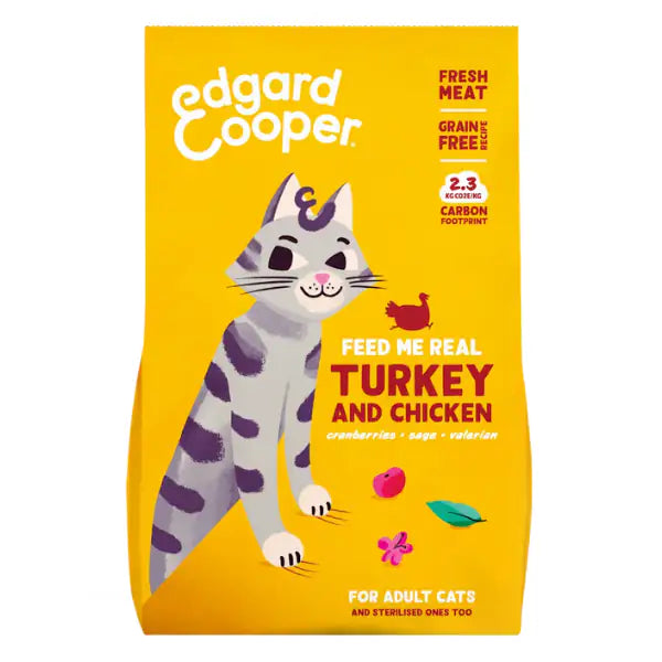 Edgard & Cooper Cat Adult Grain Free Pollo e Tacchino  325 gr bauzaarit.myshopify.com