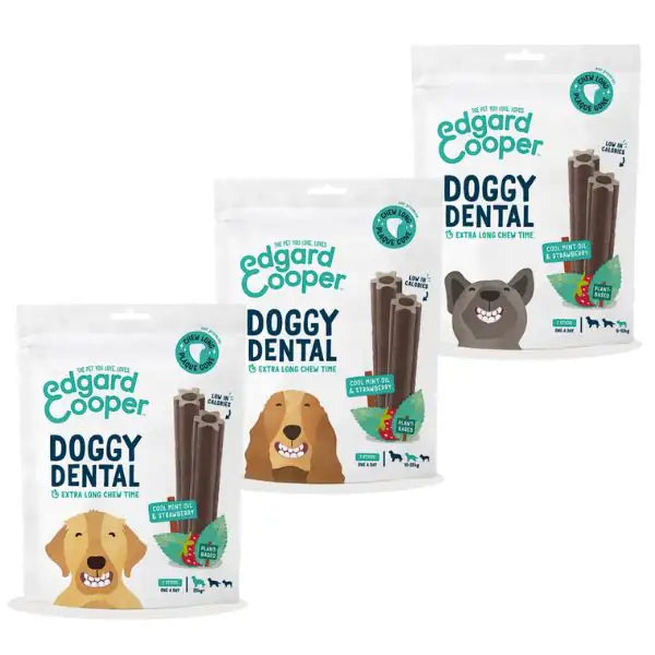 Edgard & Cooper Doggy Dental menta e fragola Grain Free   bauzaarit.myshopify.com