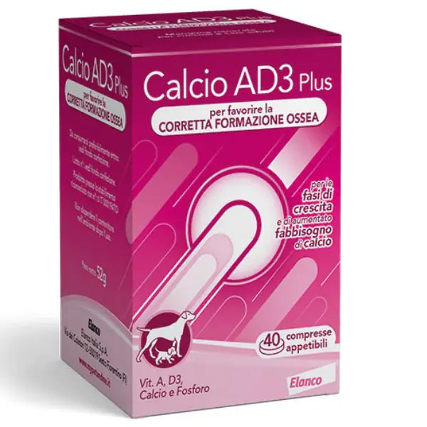 Elanco Calcio AD3 Plus integratore in compresse  Confezione da 40 compresse bauzaarit.myshopify.com