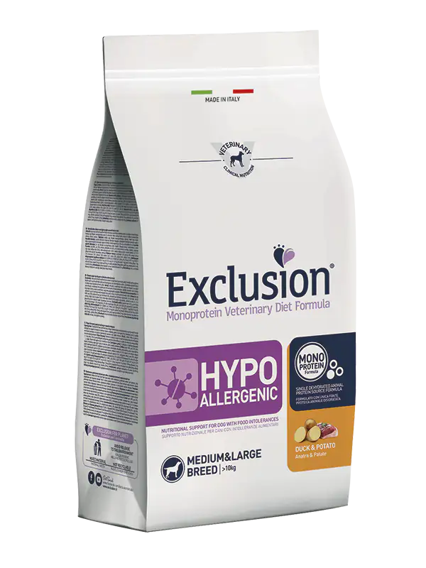 Exclusion Diet Hypoallergenic Medium/Large Breed Anatra e Patate   bauzaarit.myshopify.com