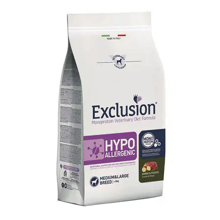 Exclusion Diet Hypoallergenic Medium/Large Breed Cavallo e Patate   bauzaarit.myshopify.com