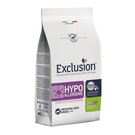 Exclusion Diet Hypoallergenic Medium/Large Breed Insetti e Piselli   bauzaarit.myshopify.com