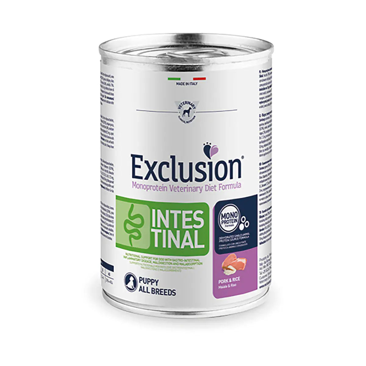 Exclusion Diet Intestinal Puppy Maiale e Riso  400 gr bauzaarit.myshopify.com