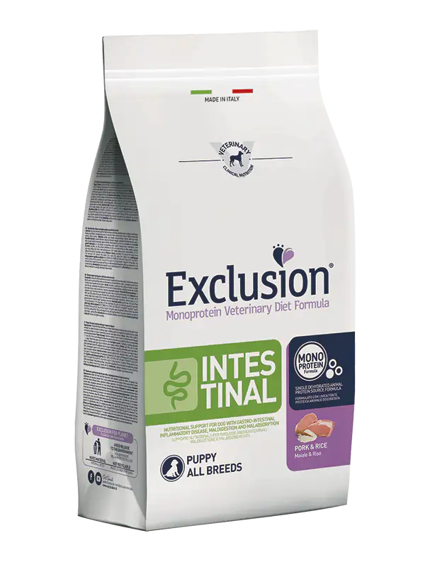 Exclusion Diet Intestinal Puppy Maiale e Riso   bauzaarit.myshopify.com