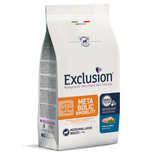 Exclusion Diet Metabolic & Mobility Medium/Large Breed Maiale e Fibre  2 kg bauzaarit.myshopify.com
