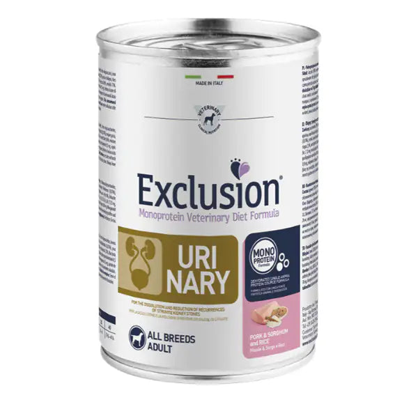 Exclusion Diet Urinary All Breeds Maiale Sorgo e Riso   bauzaarit.myshopify.com