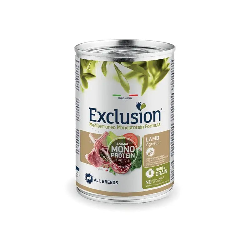 Exclusion Mediterraneo Adult All Breed 400 gr  Agnello bauzaarit.myshopify.com