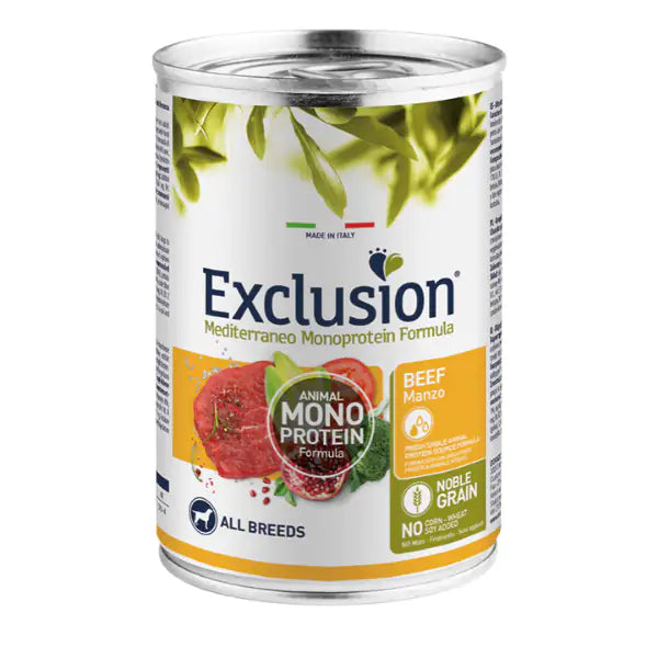 Exclusion Mediterraneo Adult All Breed 400 gr  Manzo bauzaarit.myshopify.com
