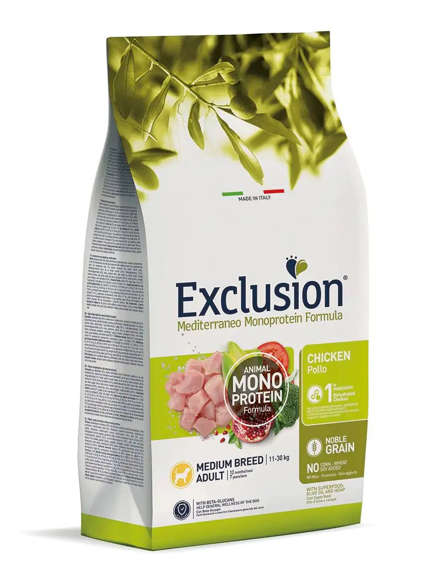 Exclusion Mediterraneo Adult Medium Breed Pollo  3 kg bauzaarit.myshopify.com